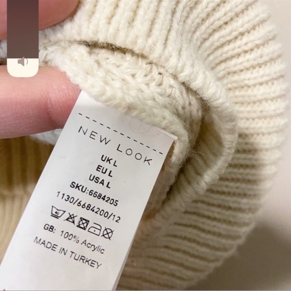 ASOS New Look Cream Longsleeve Crewneck Pullover Sweater w/ side panel details - Picture 6 of 8